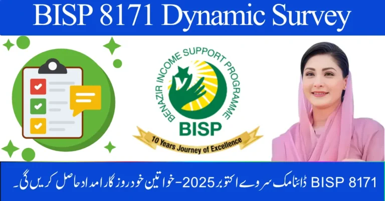 BISP 8171 Dynamic Survey October 2025 – Women to Get Self-Employment Aid