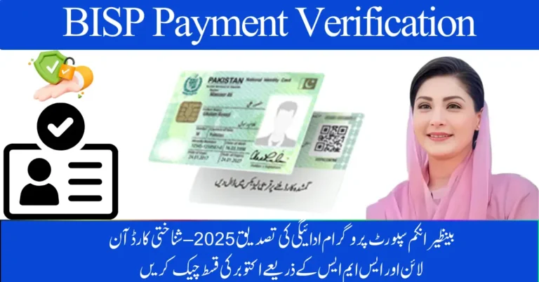 BISP Payment Verification 2025 – CNIC Online & SMS Check for October Installment
