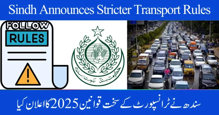 Sindh Announces Stricter Transport Rules 2025 – Higher Fines & Vehicle Age Limits