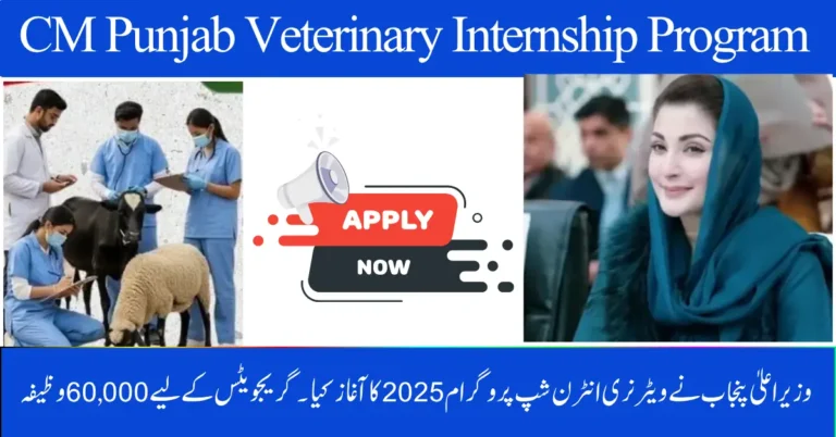 CM Punjab Launches Veterinary Internship Program 2025 – Rs. 60,000 Stipend for Graduates
